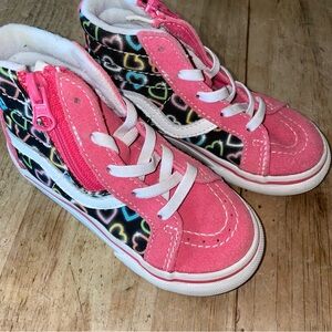 Girls high top vans size 8